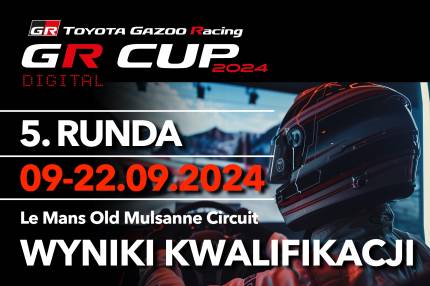 Wyniki kwalifikacji - 5. runda TOYOTA GR CUP DIGITAL - Le Mans Old Mulsanne Circuit – Toyota GT-One